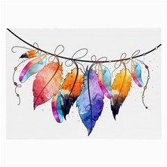 Watercolor Feathers Large Glasses Cloth