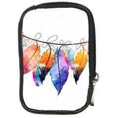 Watercolor Feathers Compact Camera Cases