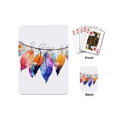 Watercolor Feathers Playing Cards (mini) 