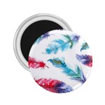 Watercolor Feather Background 2.25  Magnets Front