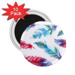 Watercolor Feather Background 2.25  Magnets (10 pack)  Front