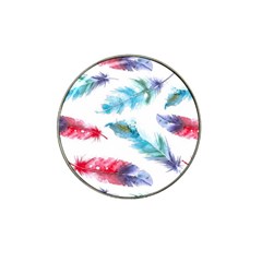 Watercolor Feather Background Hat Clip Ball Marker (4 Pack) by LimeGreenFlamingo