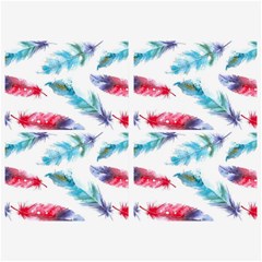 Watercolor Feather Background Belt Buckles