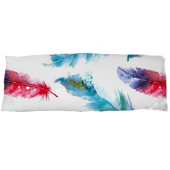 Watercolor Feather Background Body Pillow Case Dakimakura (two Sides)