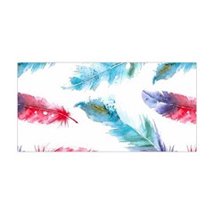 Watercolor Feather Background Yoga Headband by LimeGreenFlamingo