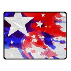 Stars Red Blue Watercolor Fleece Blanket (small) by LimeGreenFlamingo