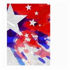 Stars Red Blue Watercolor Large Garden Flag (two Sides) by LimeGreenFlamingo