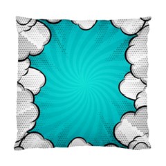 Blue Comic Vintage Standard Cushion Case (two Sides) by LimeGreenFlamingo