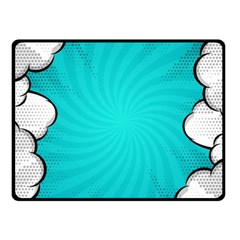 Blue Comic Vintage Fleece Blanket (small) by LimeGreenFlamingo