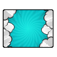 Blue Comic Vintage Double Sided Fleece Blanket (small)  by LimeGreenFlamingo