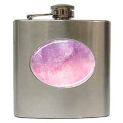 Pink Watercolor Paper Hip Flask (6 Oz) by LimeGreenFlamingo