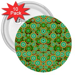 Flowers In Mind In Happy Soft Summer Time 3  Buttons (10 Pack)  by pepitasart