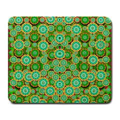 Flowers In Mind In Happy Soft Summer Time Large Mousepads by pepitasart