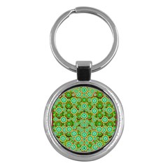 Flowers In Mind In Happy Soft Summer Time Key Chains (round)  by pepitasart