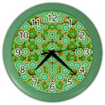 Flowers In Mind In Happy Soft Summer Time Color Wall Clocks Front