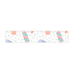 Hand Drawn Ice Creams Pattern In Pastel Colorswith Pink Watercolor Texture  Flano Scarf (mini) by LimeGreenFlamingo