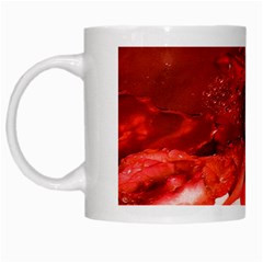 Nice Rose With Water White Mugs by BangZart