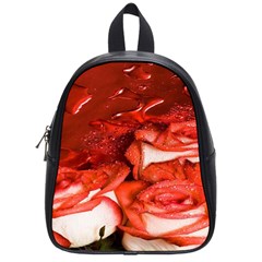 Nice Rose With Water School Bags (small)  by BangZart