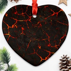 Volcanic Textures Ornament (heart) by BangZart