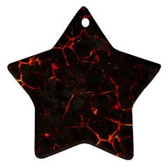 Volcanic Textures Ornament (star) by BangZart