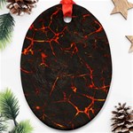 Volcanic Textures Oval Ornament (Two Sides) Front