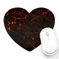 Volcanic Textures Heart Mousepads by BangZart