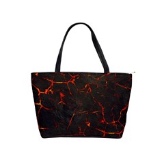 Volcanic Textures Shoulder Handbags by BangZart