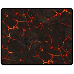 Volcanic Textures Fleece Blanket (medium)  by BangZart