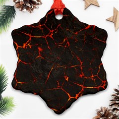 Volcanic Textures Ornament (snowflake) by BangZart