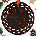 Volcanic Textures Round Filigree Ornament (Two Sides) Front