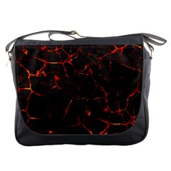 Volcanic Textures Messenger Bags by BangZart