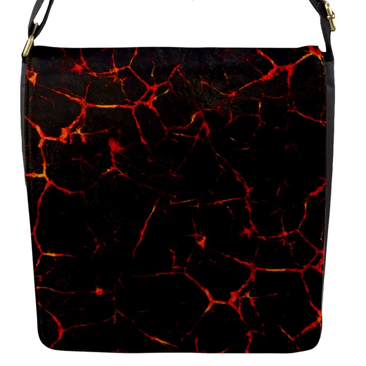 Volcanic Textures Flap Messenger Bag (S)