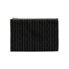 Dark Black Mesh Patterns Cosmetic Bag (medium)  by BangZart