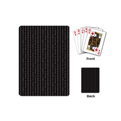 Dark Black Mesh Patterns Playing Cards (mini)  by BangZart