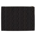 Dark Black Mesh Patterns Cosmetic Bag (XXL)  Back