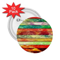 Stripes Color Oil 2 25  Buttons (10 Pack)  by BangZart