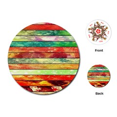 Stripes Color Oil Playing Cards (round)  by BangZart