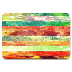 Stripes Color Oil Large Doormat  by BangZart