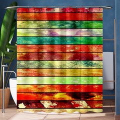 Stripes Color Oil Shower Curtain 60  X 72  (medium)  by BangZart