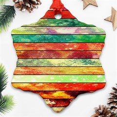 Stripes Color Oil Ornament (snowflake) by BangZart