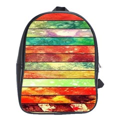 Stripes Color Oil School Bags (xl)  by BangZart