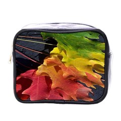 Green Yellow Red Maple Leaf Mini Toiletries Bags by BangZart