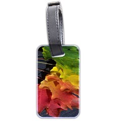 Green Yellow Red Maple Leaf Luggage Tags (two Sides) by BangZart