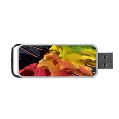 Green Yellow Red Maple Leaf Portable Usb Flash (one Side) by BangZart