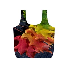 Green Yellow Red Maple Leaf Full Print Recycle Bags (s)  by BangZart