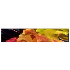 Green Yellow Red Maple Leaf Flano Scarf (small) by BangZart