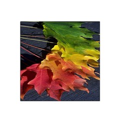 Green Yellow Red Maple Leaf Satin Bandana Scarf by BangZart