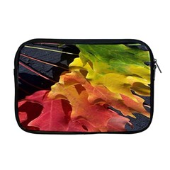 Green Yellow Red Maple Leaf Apple Macbook Pro 17  Zipper Case by BangZart