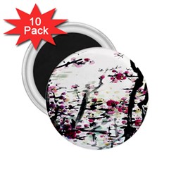 Pink Flower Ink Painting Art 2 25  Magnets (10 Pack)  by BangZart