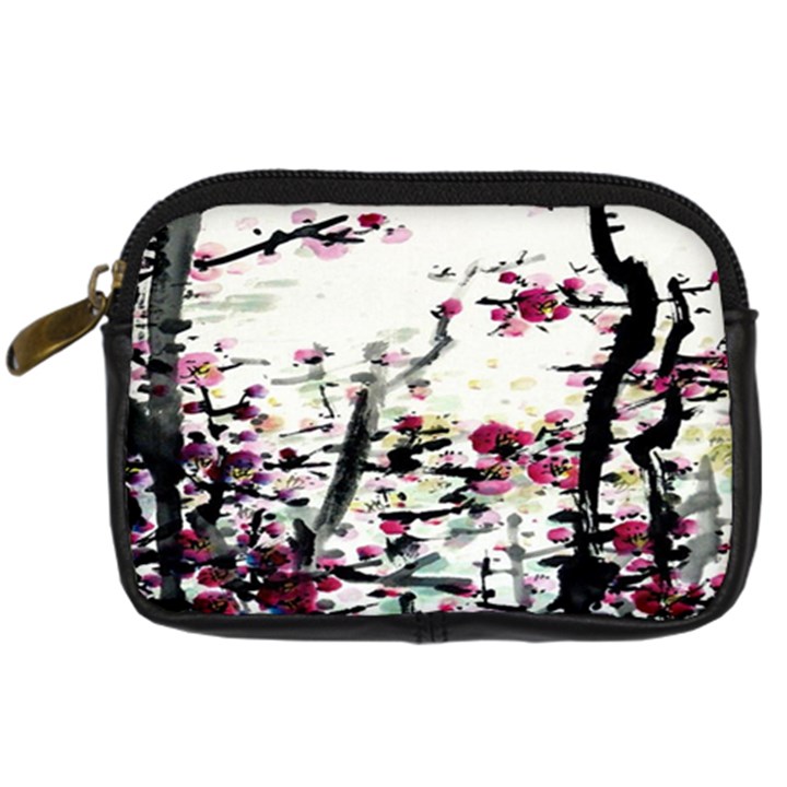 Pink Flower Ink Painting Art Digital Camera Cases